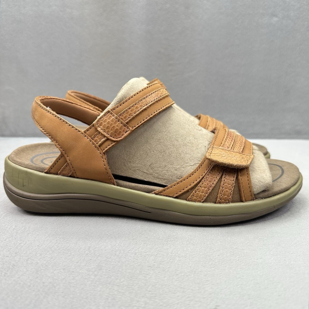 OrthoFeet Paloma 936 Womens Size 8 (D) Adjustable Sandals Brown Leather Support